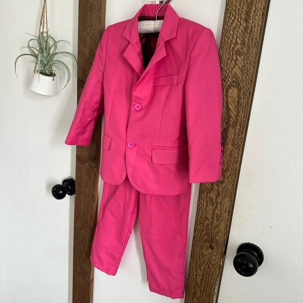 Boutique 3T Toddler Boy Formal Suit Jacket & Pants Set EUC - Picture 10 of 11